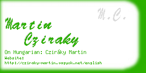 martin cziraky business card