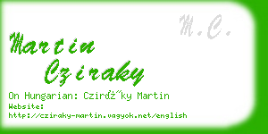 martin cziraky business card